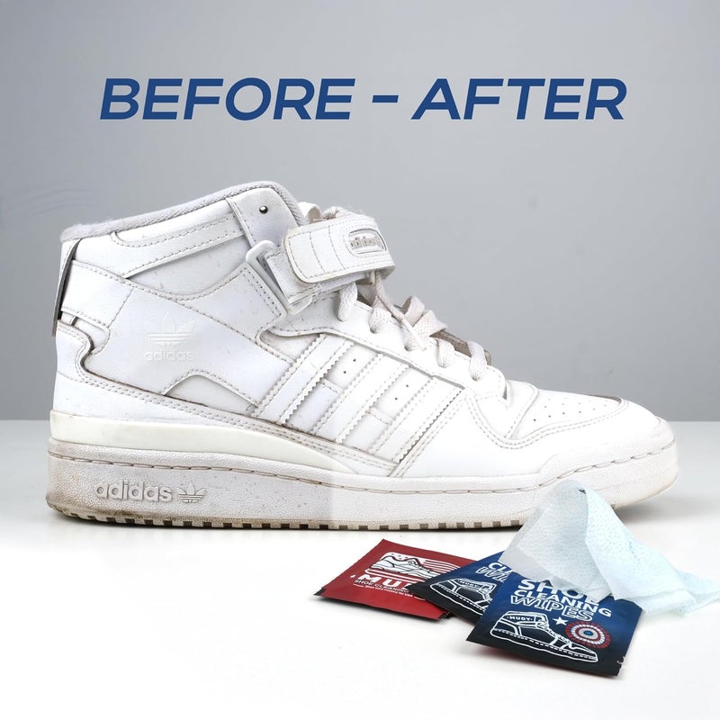 MUDY Shoe Cleaner Sneaker Cleaner Wipes 35 Packs Suede Leather Tennis Quick Cleaning Disposable Travel Portable Removes Dirt, Stains - Image 4